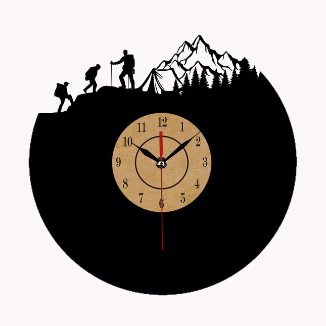Klettern Schallplattenuhr für Bergsteiger als Geschenk