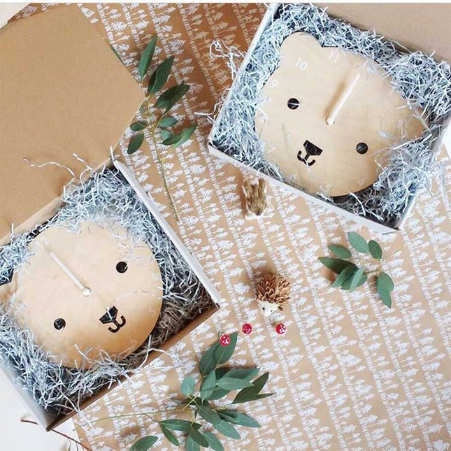 Kinder Wanduhr Küken Design aus Holz