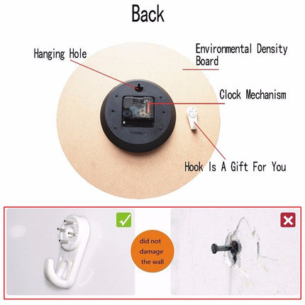 Vintage Wanduhr mit rosa Rosen