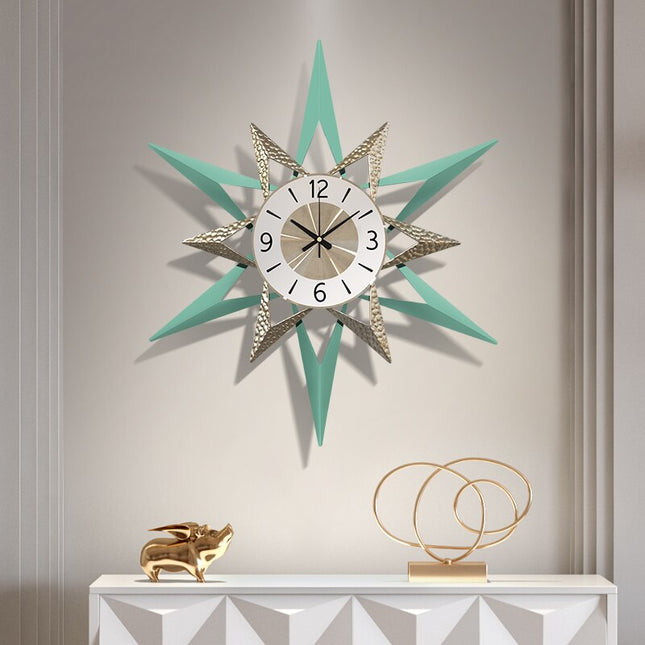 Wanduhr Stern-Design modern für Wohnzimmer