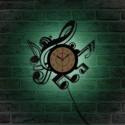 Musiknoten Schallplattenuhr als Geschenk für Musiker