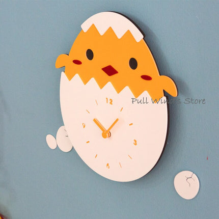 Niedliche Küken Wanduhr für Kinderzimmer