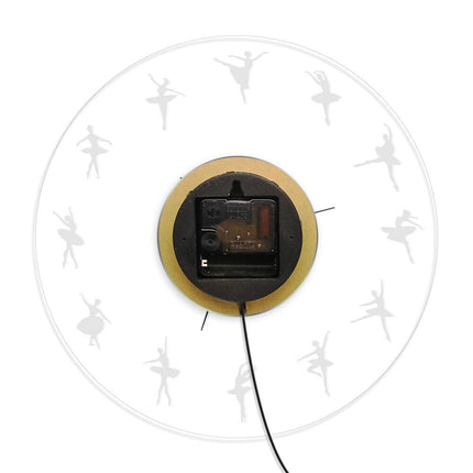 LED Wanduhr mit Ballerina Silhouetten