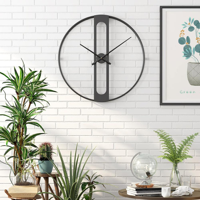 Futuristische Wanduhr Gold minimalistisches Design