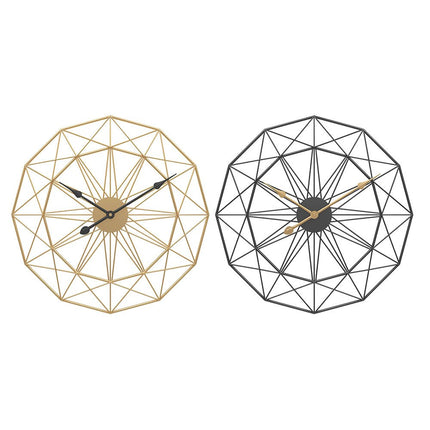 Große geometrische Wanduhr aus Metall