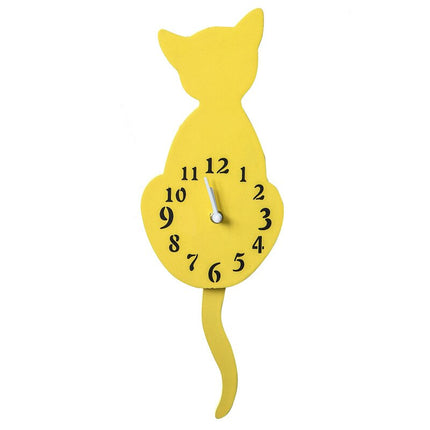 Wanduhr für Kinderzimmer in Katzen-Form