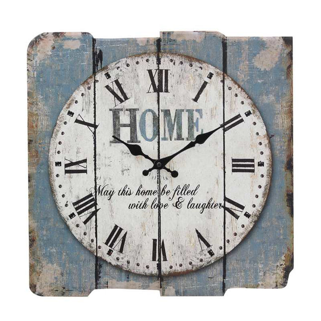 Shabby Chic Wanduhr mit Spruch