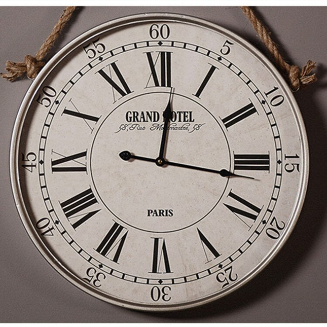 Vintage Hängeuhr mit Seilaufhängung Paris