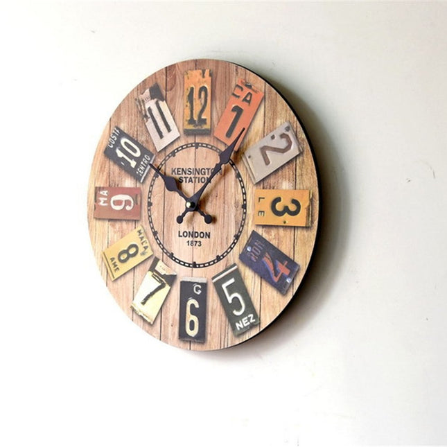 Vintage Design Wanduhr Kensington Station