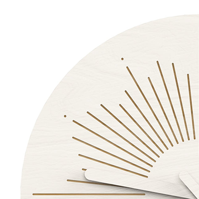 Design Wanduhr modern mit Sonnenstrahlen