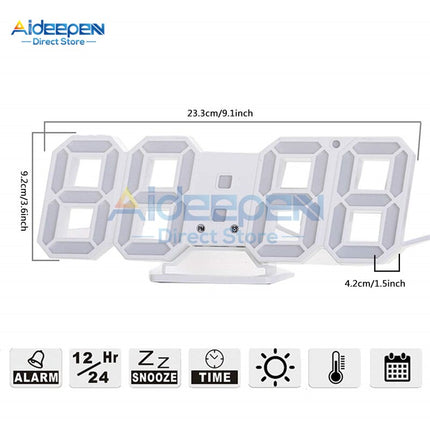Moderne 3D LED Digital Tischuhr