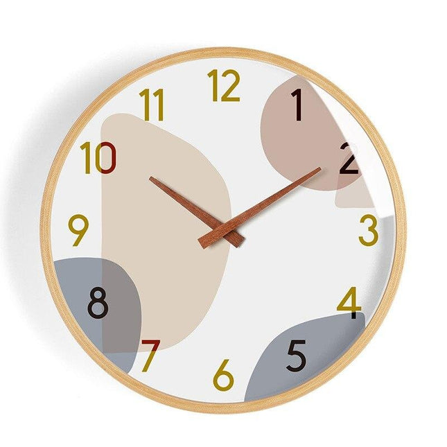 Kreative Wanduhr Holz abstraktes Design