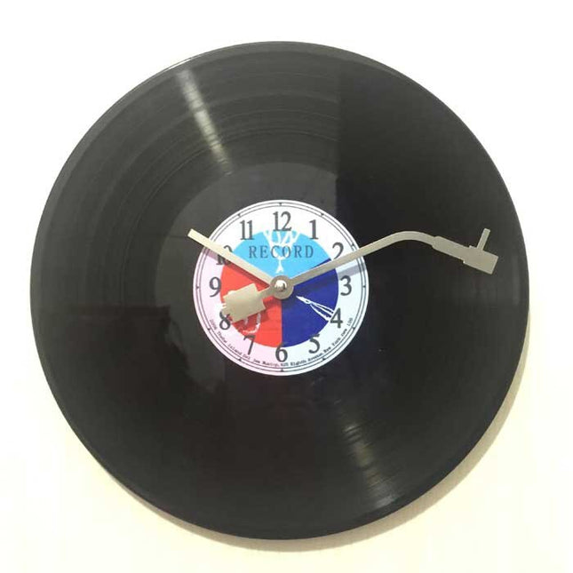 Schallplattenuhr im Retro Plattenspieler Design