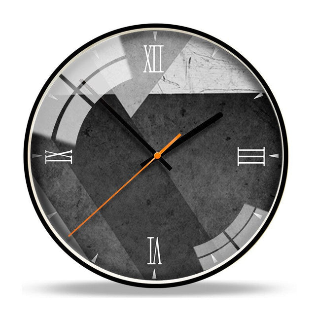 Moderne Wanduhr in grauer Betonoptik