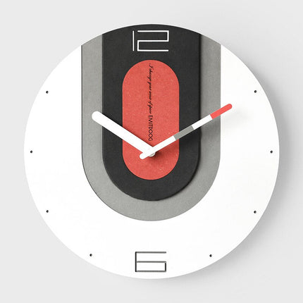 Moderne Design Wanduhr bunt geometrisch