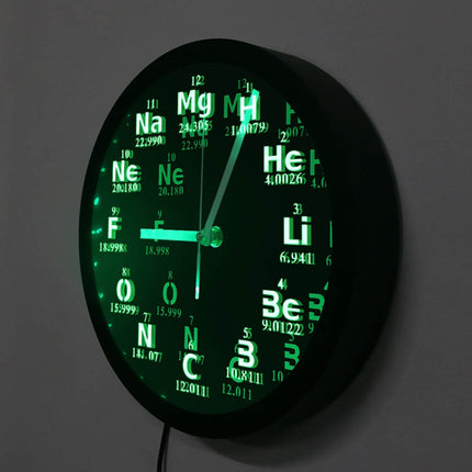 LED Wanduhr Periodensystem der Elemente