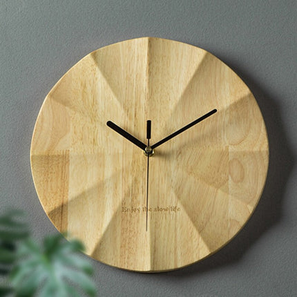 Geometrische Design Wanduhr aus Holz