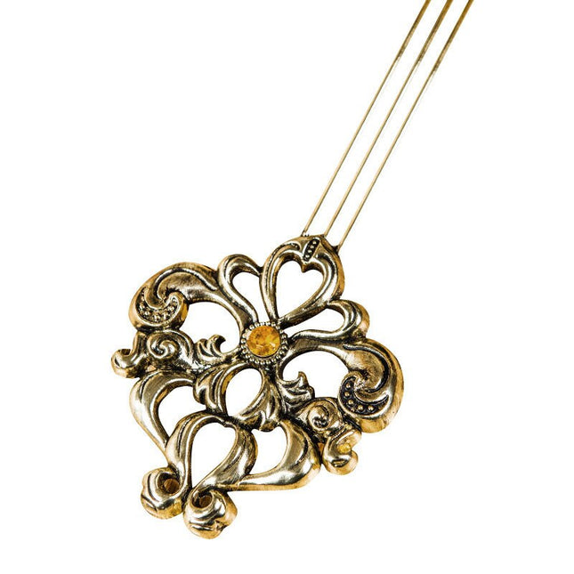 Antike Pendeluhr Holz Metall Barock