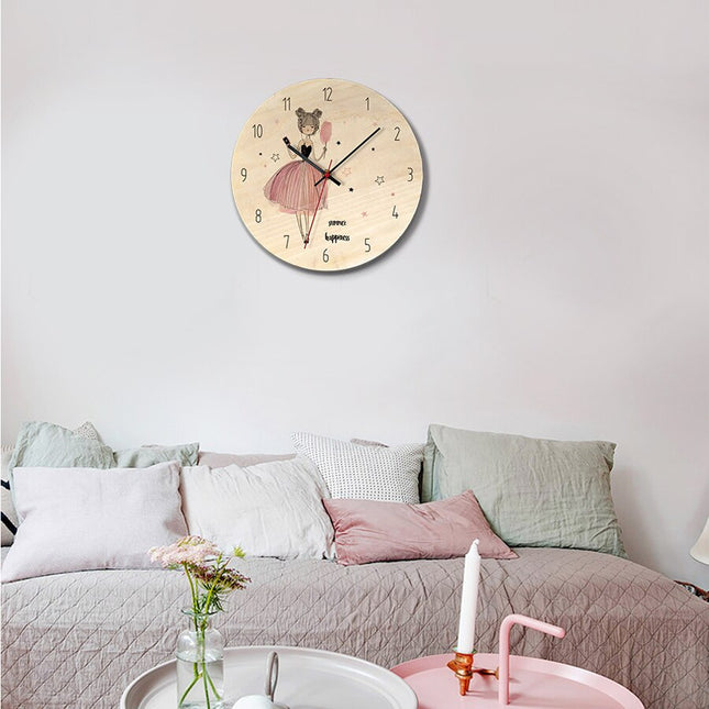 Wanduhr für Mädchenzimmer Ballerina Design