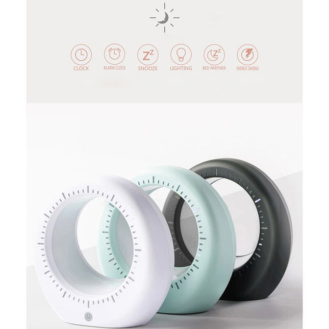 Futuristische Tischuhr mit Mond-Nachtlicht