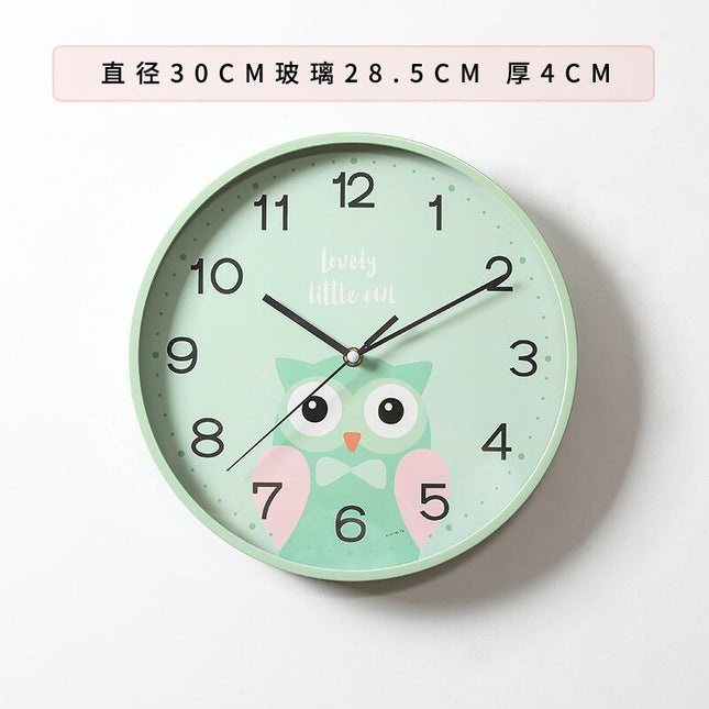 Süße Kinder Wanduhr mit Hasenmotiv