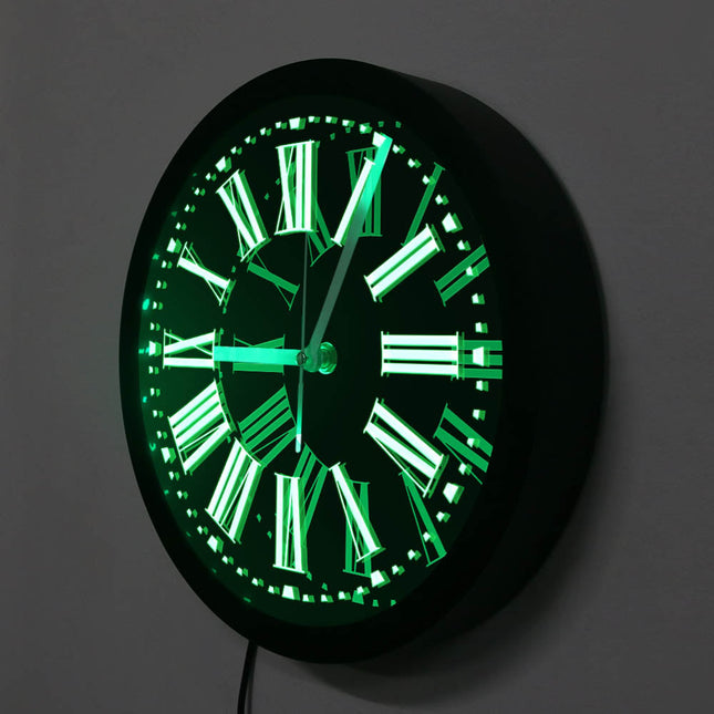 LED Wanduhr beleuchtete römische Ziffern
