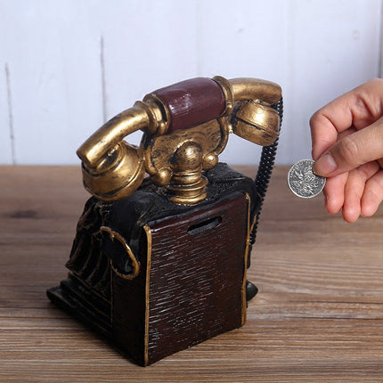 Vintage Tischuhr im Retro-Telefon Design