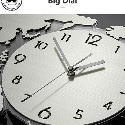Große Weltkarte Wanduhr für Küche