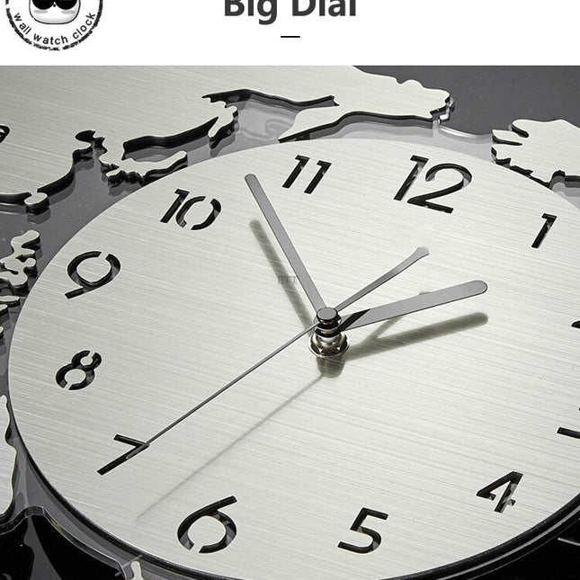 Große Weltkarte Wanduhr für Küche
