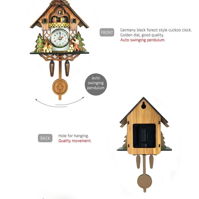 Klassische Kuckucksuhr aus Holz bemalt