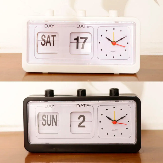 Retro Flip Uhr mit Kalenderanzeige
