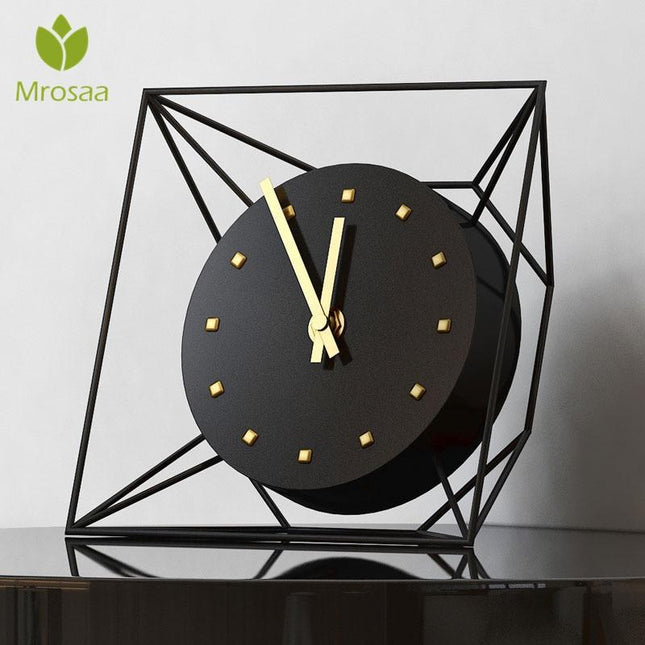 Moderne Design Tischuhr aus Metall
