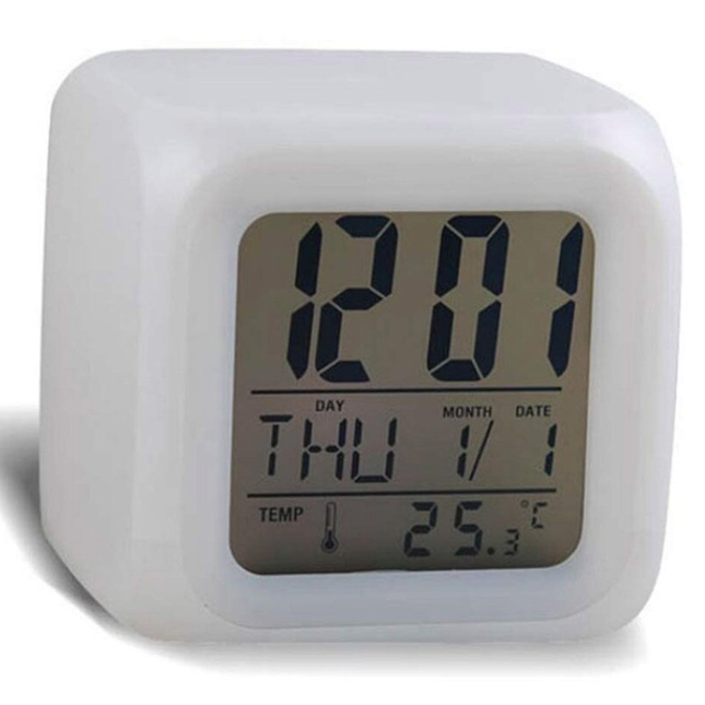 LED Wecker Würfel mit Farbwechsel