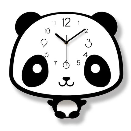 Moderne Panda Wanduhr fürs Kinderzimmer