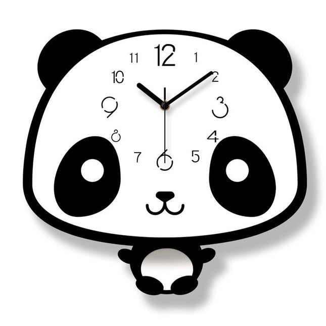 Moderne Panda Wanduhr fürs Kinderzimmer