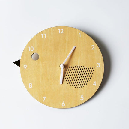 Kinder Wanduhr Küken Design aus Holz