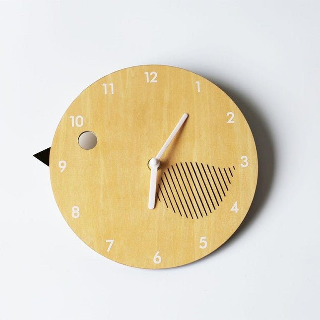 Kinder Wanduhr Küken Design aus Holz