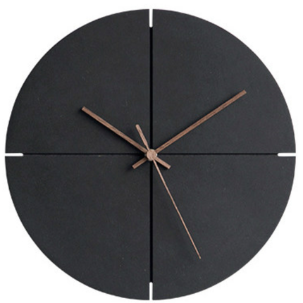 Minimalistische Wanduhr Design rund geteilt