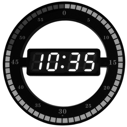 Runde digitale LED Wanduhr modern
