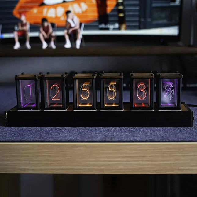 Retro Nixie Röhren Uhr als Tischuhr