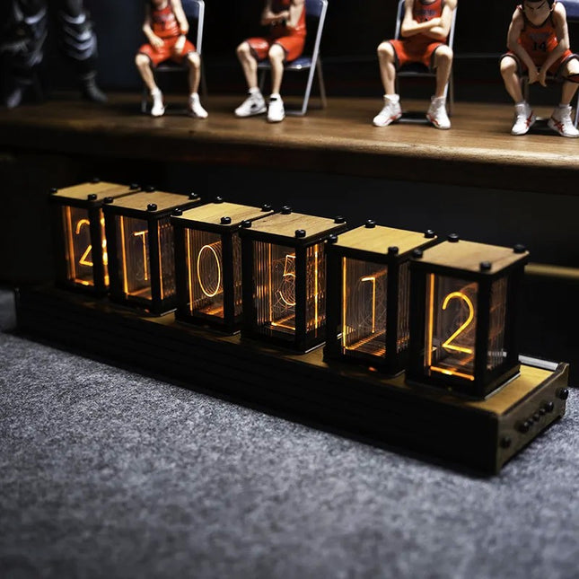 Retro Nixie Röhren Uhr als Tischuhr