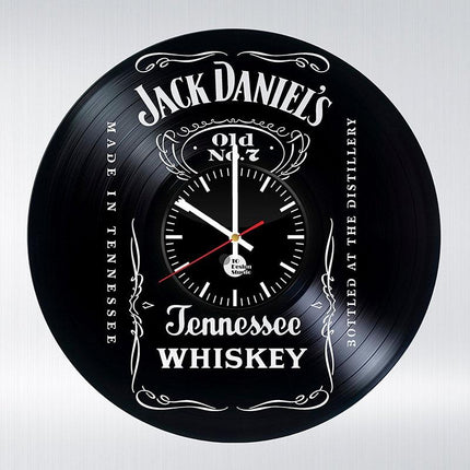 Jack Daniel's Logo Schallplattenuhr Vinyl