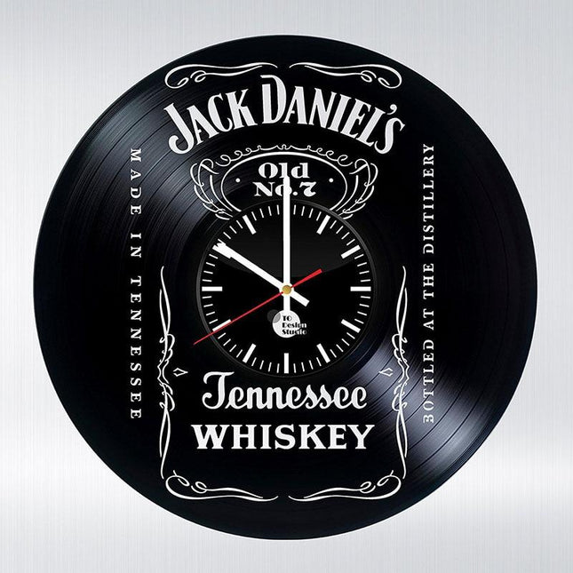 Jack Daniel's Logo Schallplattenuhr Vinyl