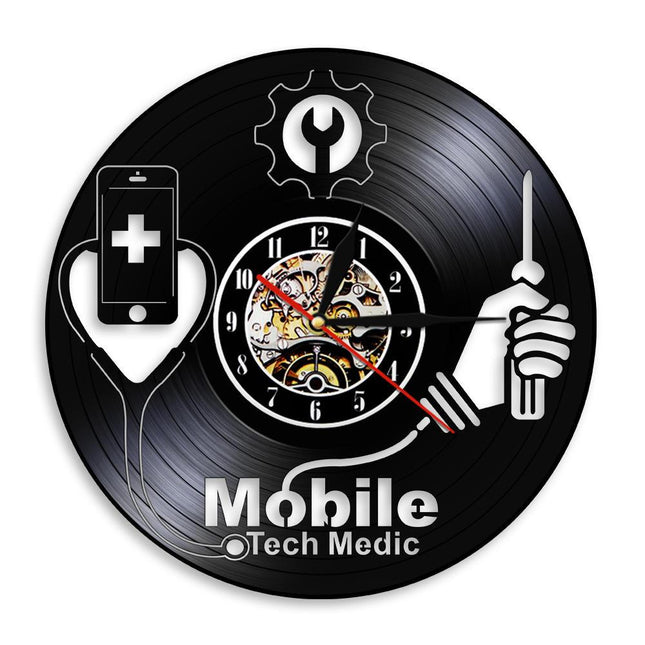 Handy Reparatur Schallplattenuhr für Techniker Geschenk