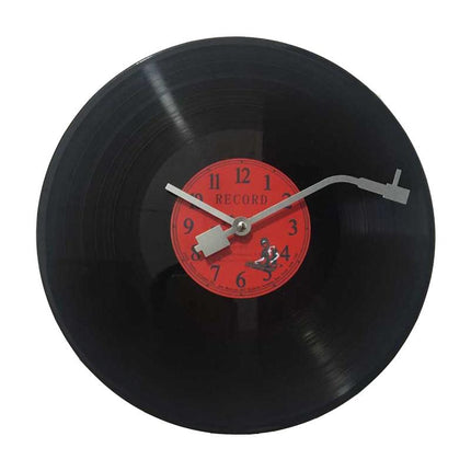 Schallplattenuhr im Plattenspieler Retro Design