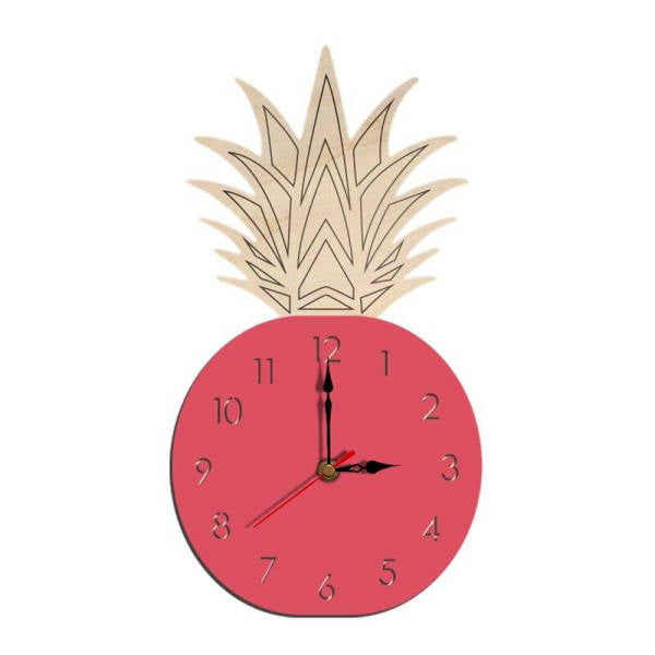 Wanduhr in Ananas Form Holz