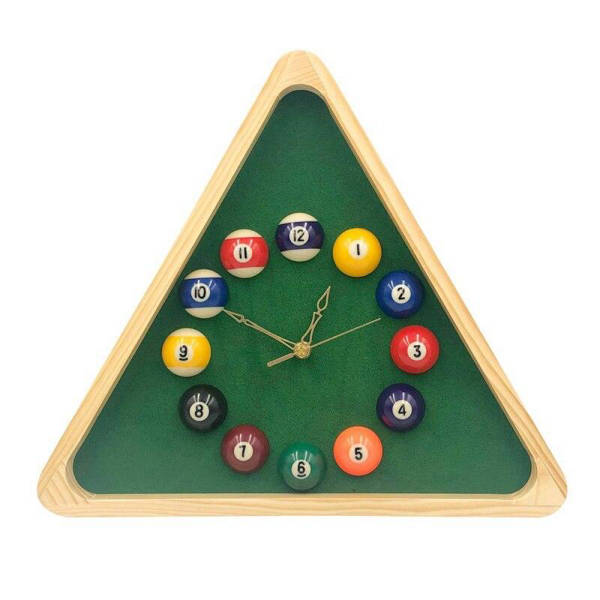 Wanduhr Billard Design aus Holz