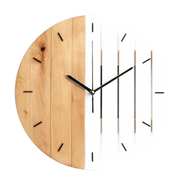 Moderne Wanduhr Holz minimalistisch Design