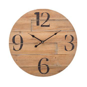 Wanduhr Holz rustikal in Parkettoptik