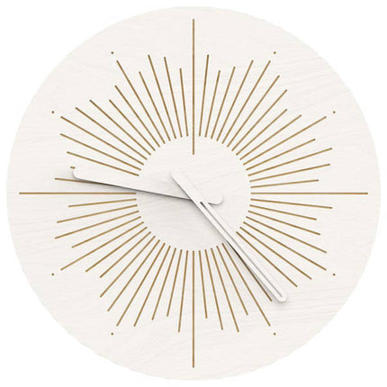 Design Wanduhr modern mit Sonnenstrahlen